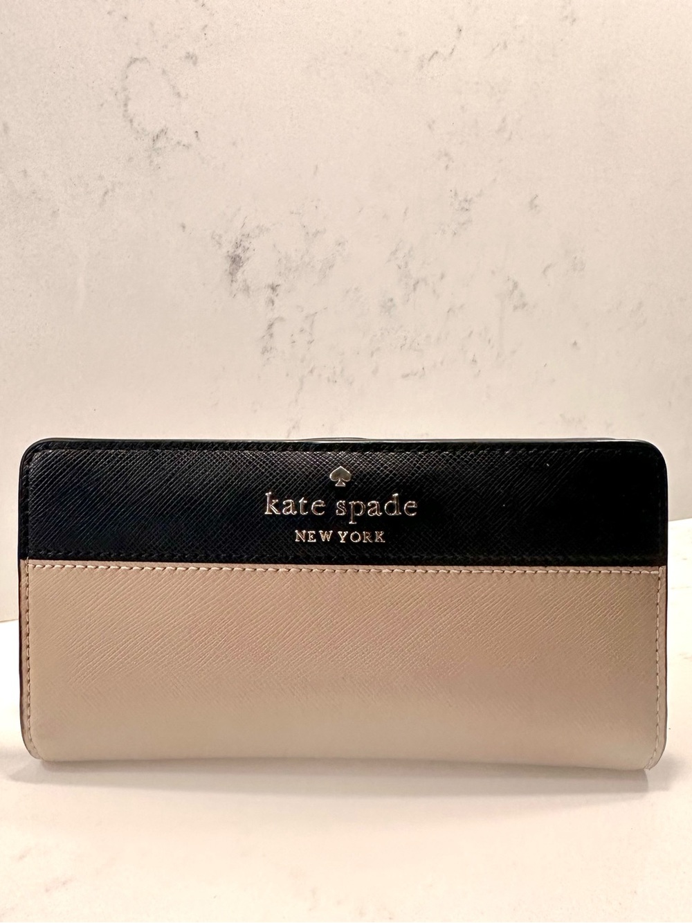 Kate Spade Madison Colorblock Slim Saffiano Leather Bifold Wallet